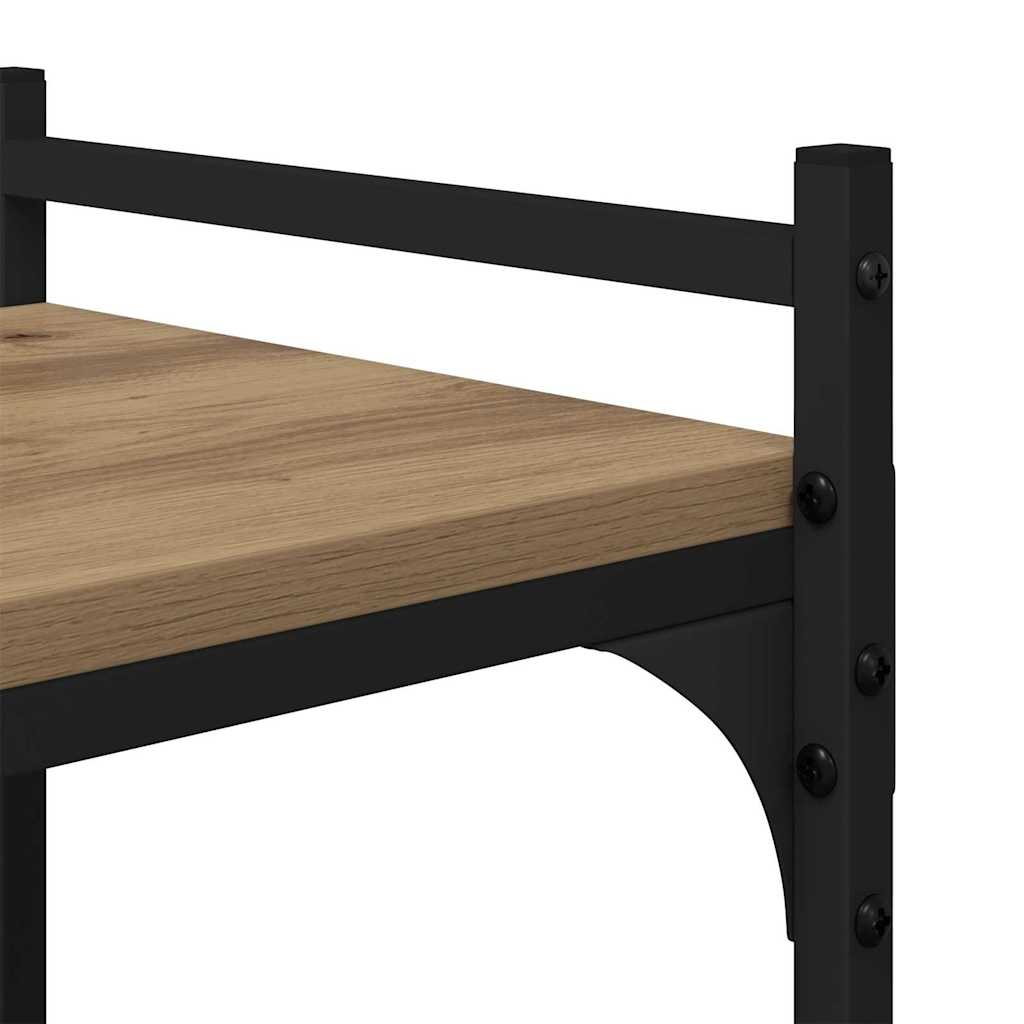 vidaXL Βιβλιοθήκη artisan δρυς 76 x 32 x 192 εκ. Επεξεργασμένο ξύλο