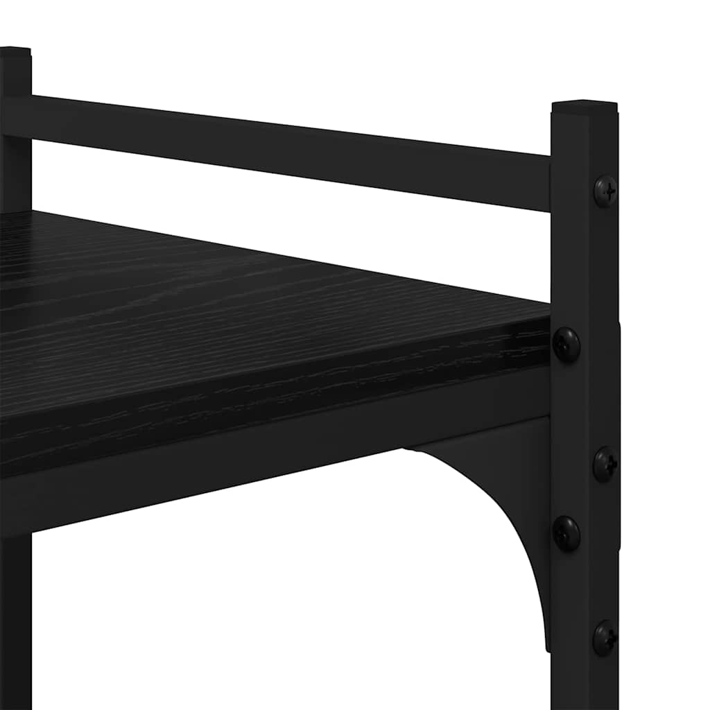 vidaXL Βιβλιοθήκη Μαύρη δρυς 76 x 32 x 192 εκ. Επεξεργασμένο ξύλο