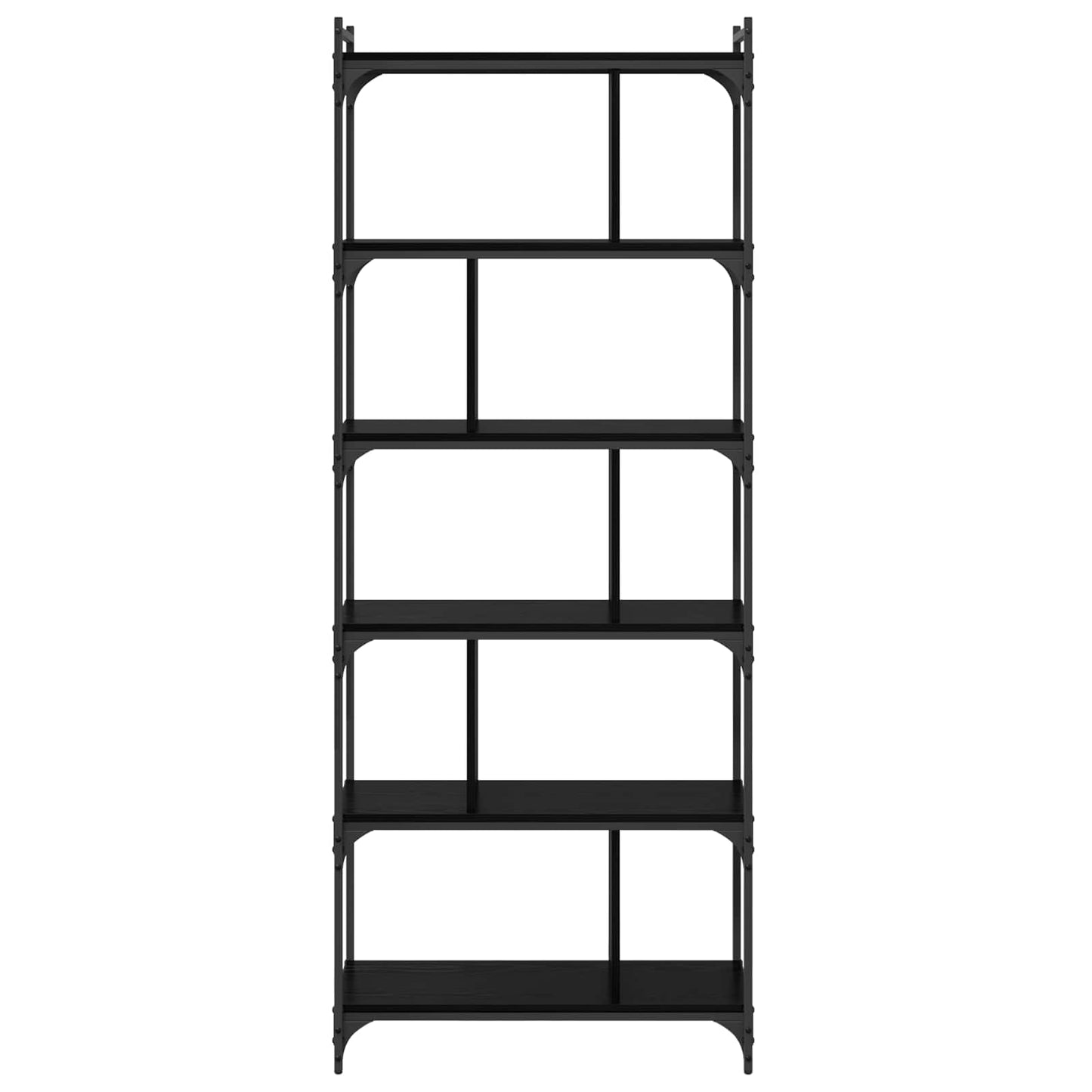vidaXL Βιβλιοθήκη Μαύρη δρυς 76 x 32 x 192 εκ. Επεξεργασμένο ξύλο