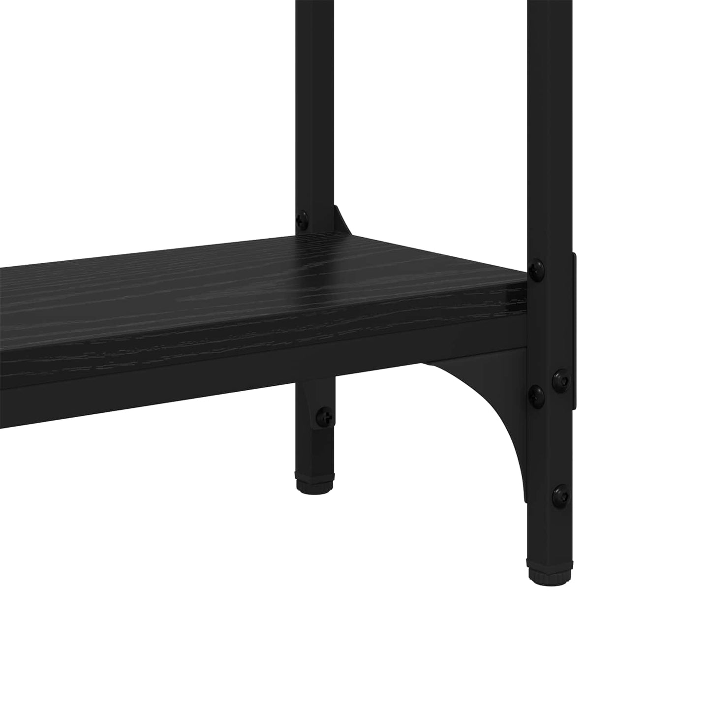 vidaXL Τραπέζι κονσόλας με ράφι Μαύρη Οξυά 100 x 22,5 x 75 εκ
