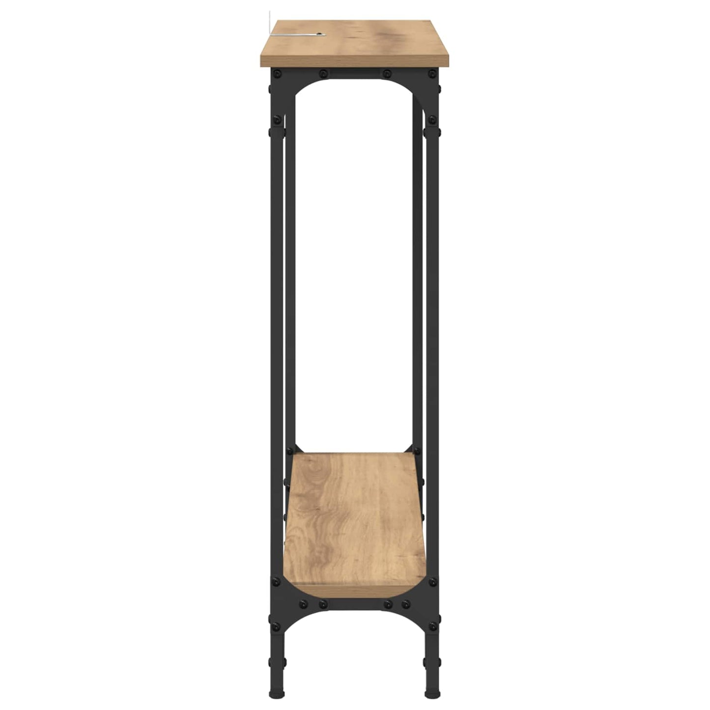 vidaXL Τραπέζι κονσόλας με ράφι Artisan Oak 75 x 22,5 x 75 εκ