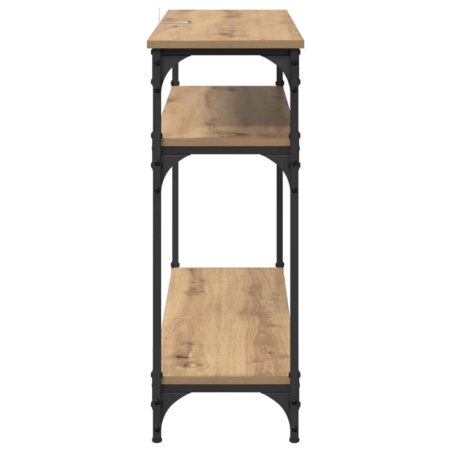 vidaXL Τραπέζι κονσόλας με ράφι Artisan Oak 100 x 29 x 75 εκ.