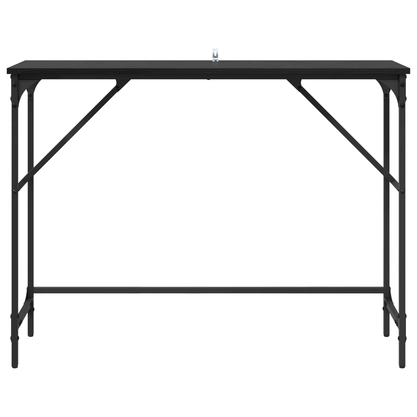 vidaXL Τραπέζι κονσόλας Μαύρη Οξυά 100 x 32 x 75 εκ Επεξεργασμένο Ξύλο