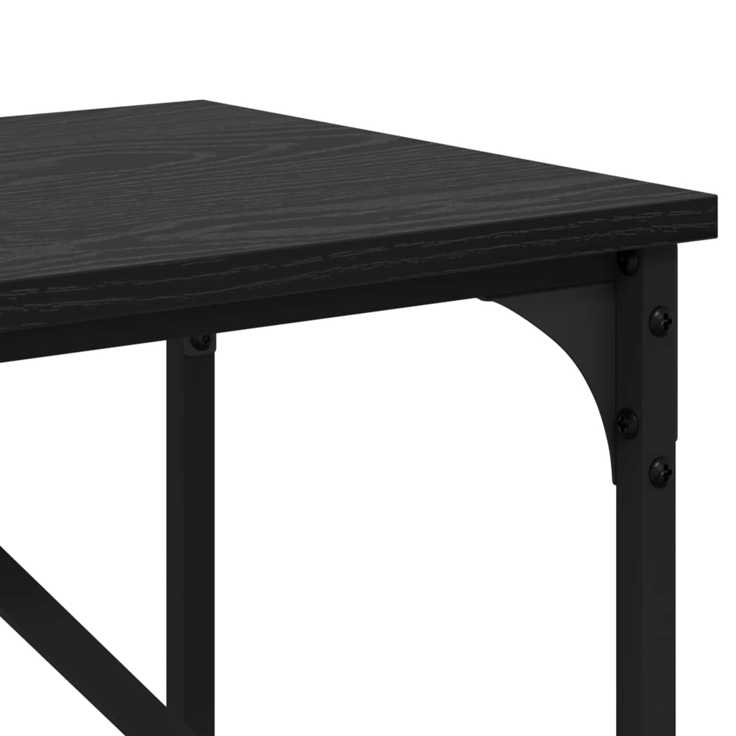 vidaXL Τραπέζι κονσόλας Μαύρη Οξυά 75 x 32 x 75 εκ. Επεξεργασμένο Ξύλο