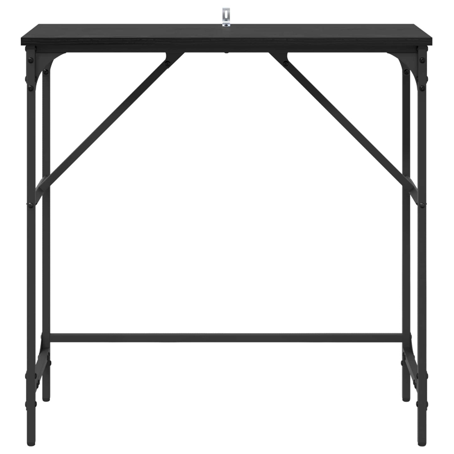 vidaXL Τραπέζι κονσόλας Μαύρη Οξυά 75 x 32 x 75 εκ. Επεξεργασμένο Ξύλο