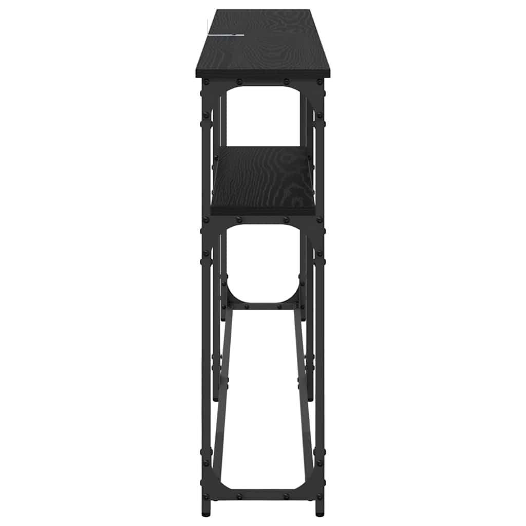 vidaXL ΤραπέζιΚονσόλας Μαύρη Οξυά 146 x 22.5 x 75 εκ.