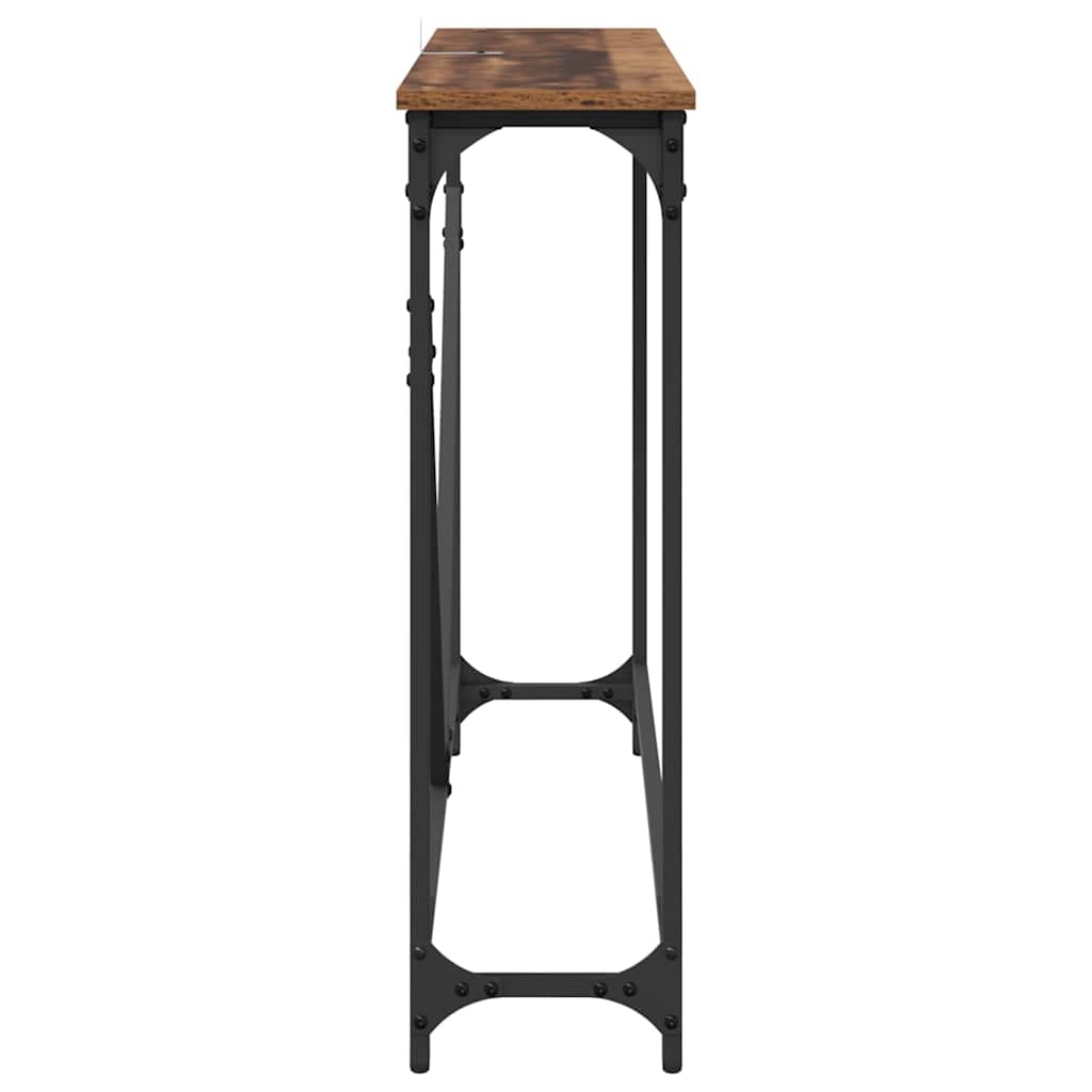 vidaXL Τραπέζι κονσόλας Παλαιό ξύλο 102 x 22.5 x 75 εκ