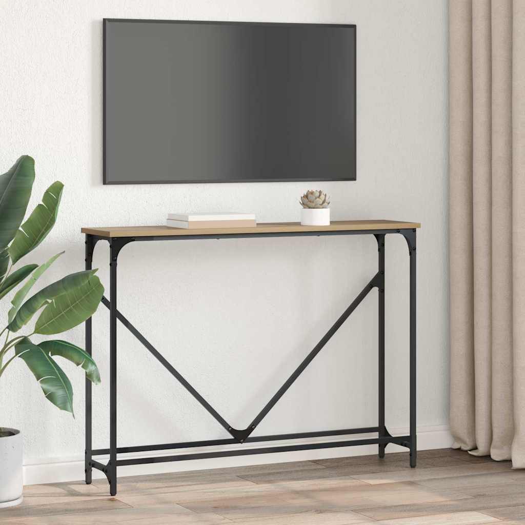 vidaXL Τραπέζι κονσόλας artisan δρυς 102 x 22.5 x 75 εκ.