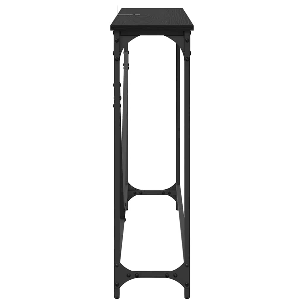 vidaXL Τραπέζι κονσόλας Μαύρη δρυς 102 x 22.5 x 75 εκ.