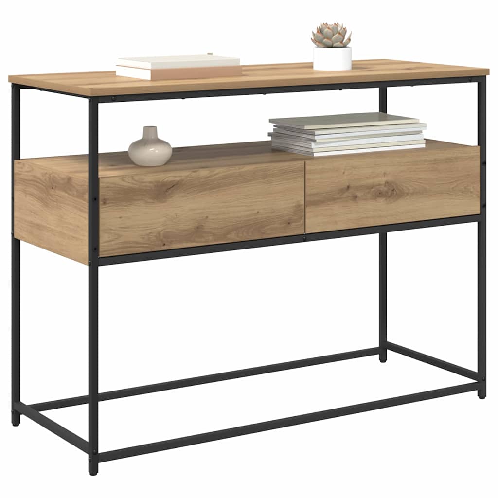 vidaXL Τραπέζι κονσόλας με συρτάρι Artisan Oak 100 x 40 x 75 cm