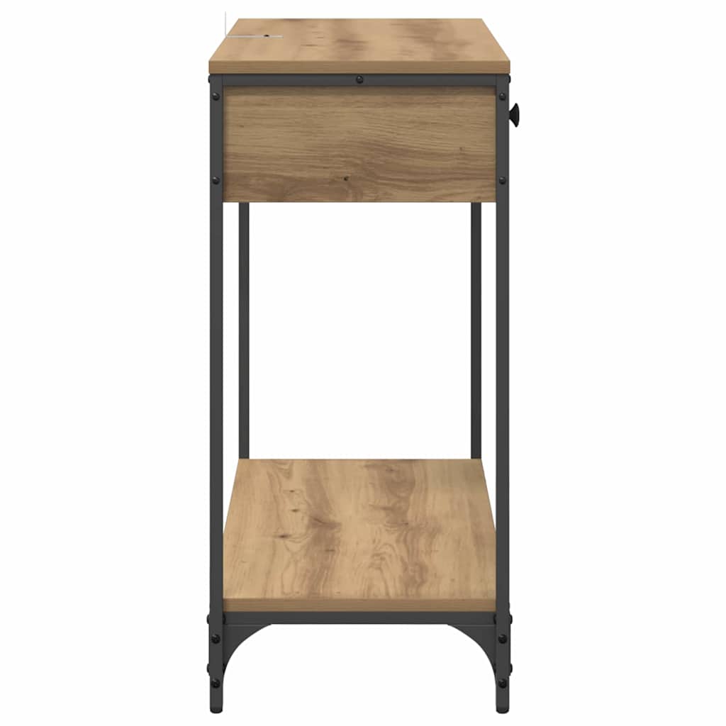 vidaXL Τραπέζι κονσόλας με συρτάρι Artisan Oak 75 x 34,5 x 75 εκ