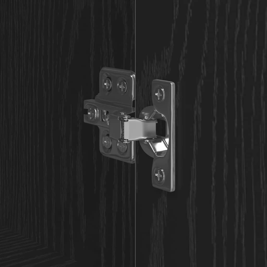 vidaXL Highboard Μαύρη Οξυά 62 x 32 x 106,5 εκ Επεξεργασμένο ξύλο