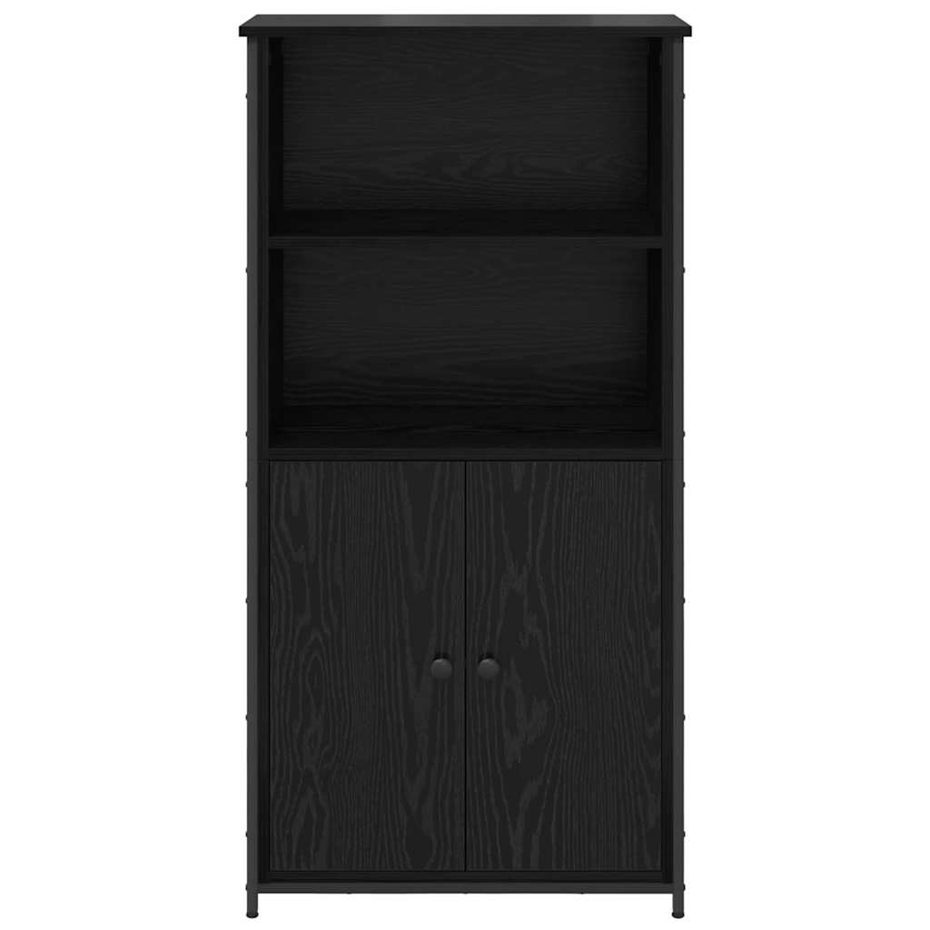vidaXL Highboard Μαύρη Οξυά 62 x 36 x 121,5 εκ Επεξεργασμένο ξύλο