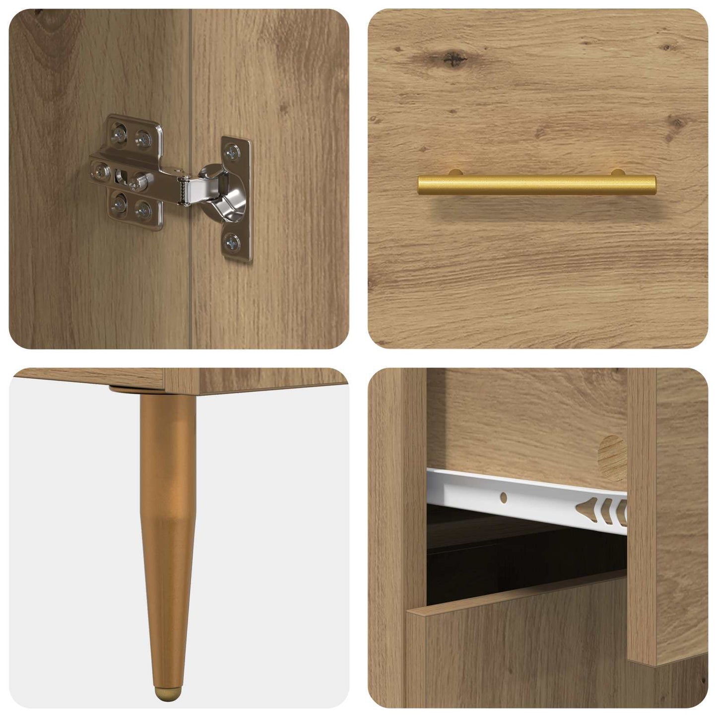 vidaXL Πλαϊνό γραφείο με συρτάρι Artisan Oak 69,5 x 34 x 90 εκ.