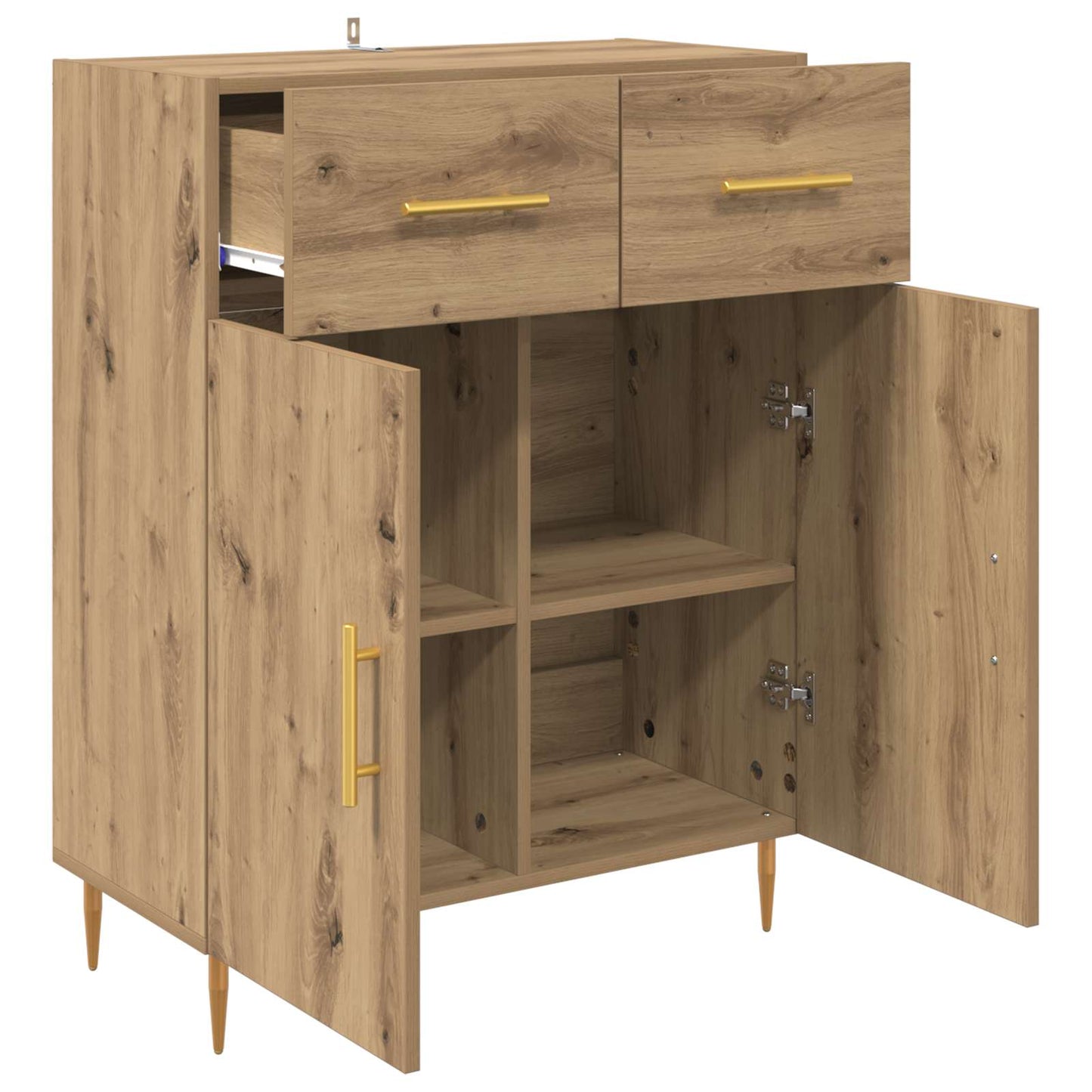 vidaXL Πλαϊνό γραφείο με συρτάρι Artisan Oak 69,5 x 34 x 90 εκ.