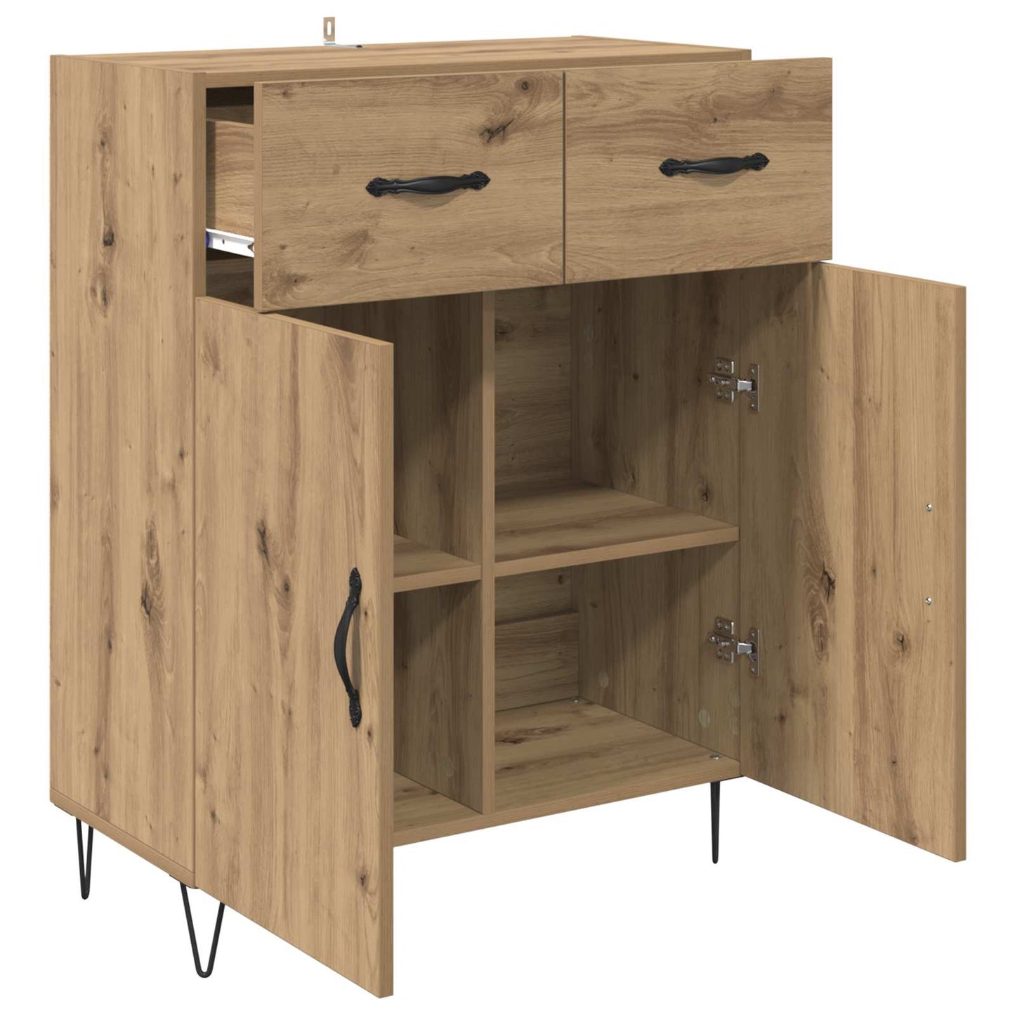 vidaXL Πλαϊνό γραφείο με συρτάρι Artisan Oak 69,5 x 34 x 90 εκ.