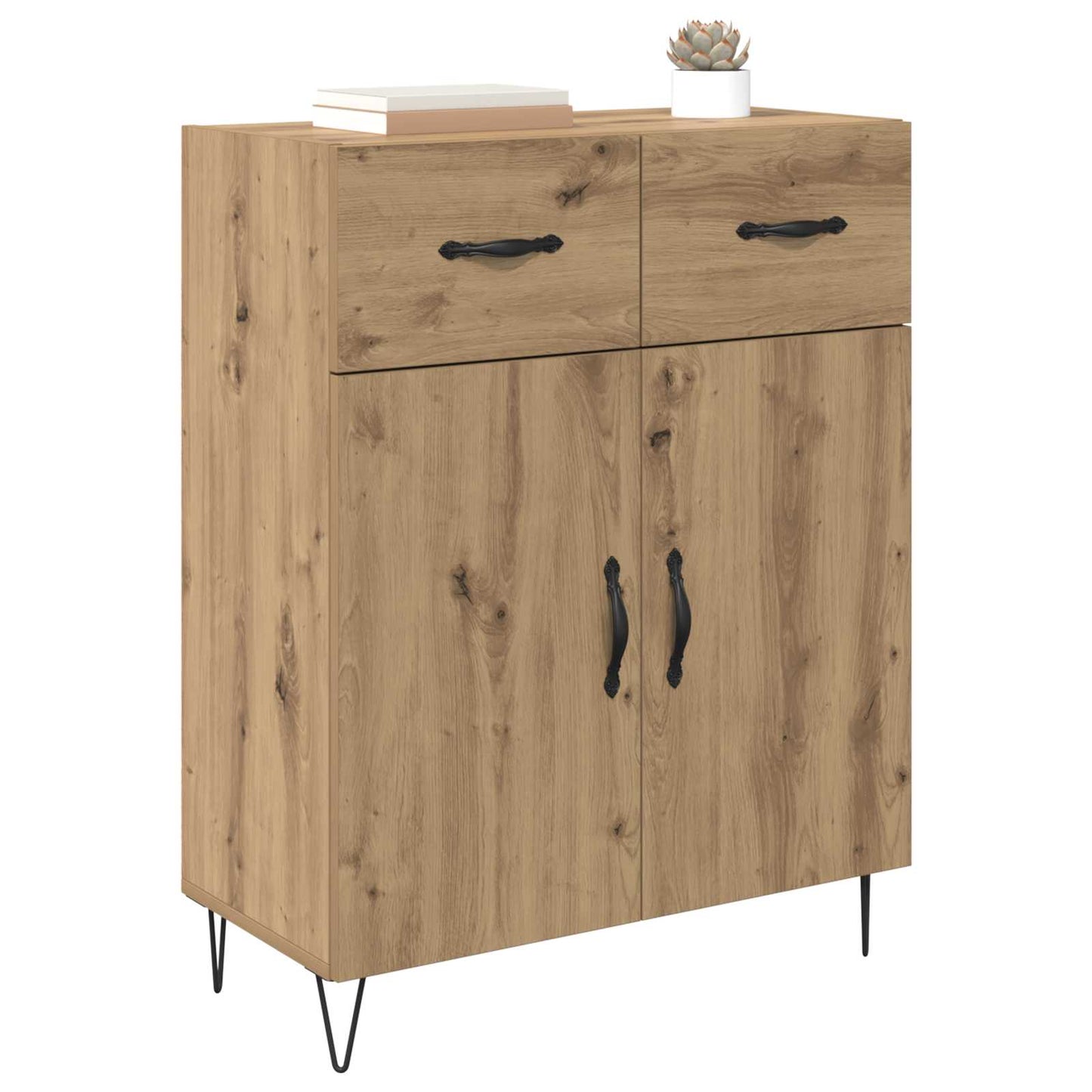 vidaXL Πλαϊνό γραφείο με συρτάρι Artisan Oak 69,5 x 34 x 90 εκ.