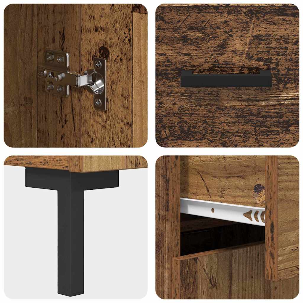 vidaXL Πλαϊνό γραφείο Παλιό ξύλο 69,5 x 34 x 90 εκ. Επεξεργασμένο ξύλο