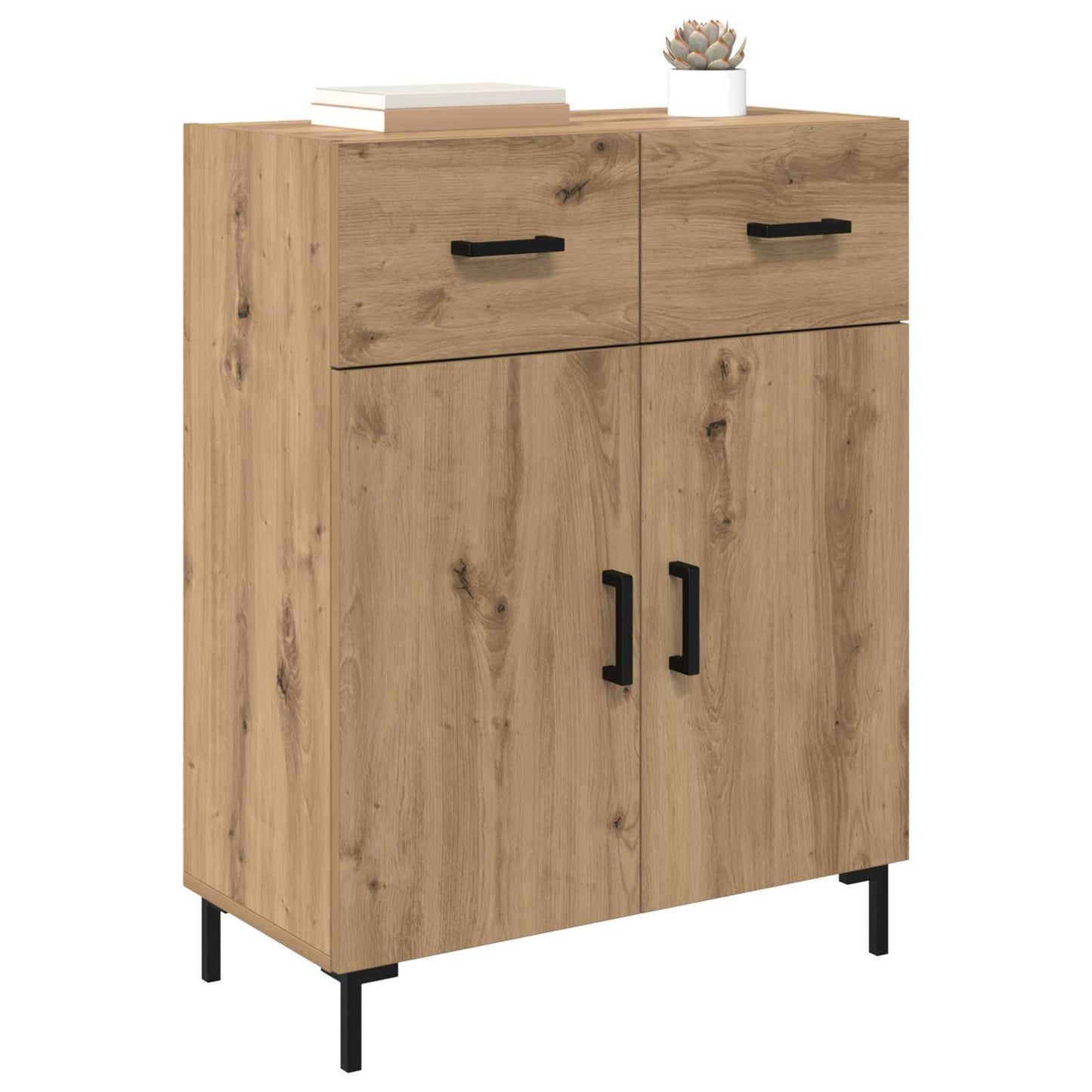 vidaXL Πλαϊνό γραφείο με συρτάρι Artisan Oak 69,5 x 34 x 90 εκ.