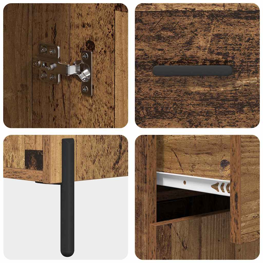 vidaXL Πλαϊνό γραφείο Παλιό Ξύλο 69,5 x 34 x 90 εκ. Επεξεργασμένο ξύλο