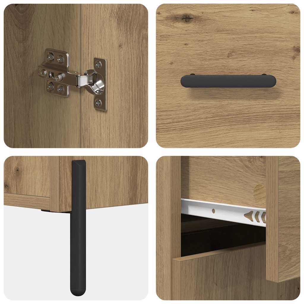 vidaXL Πλαϊνό γραφείο με συρτάρι Artisan Oak 69,5 x 34 x 90 εκ.