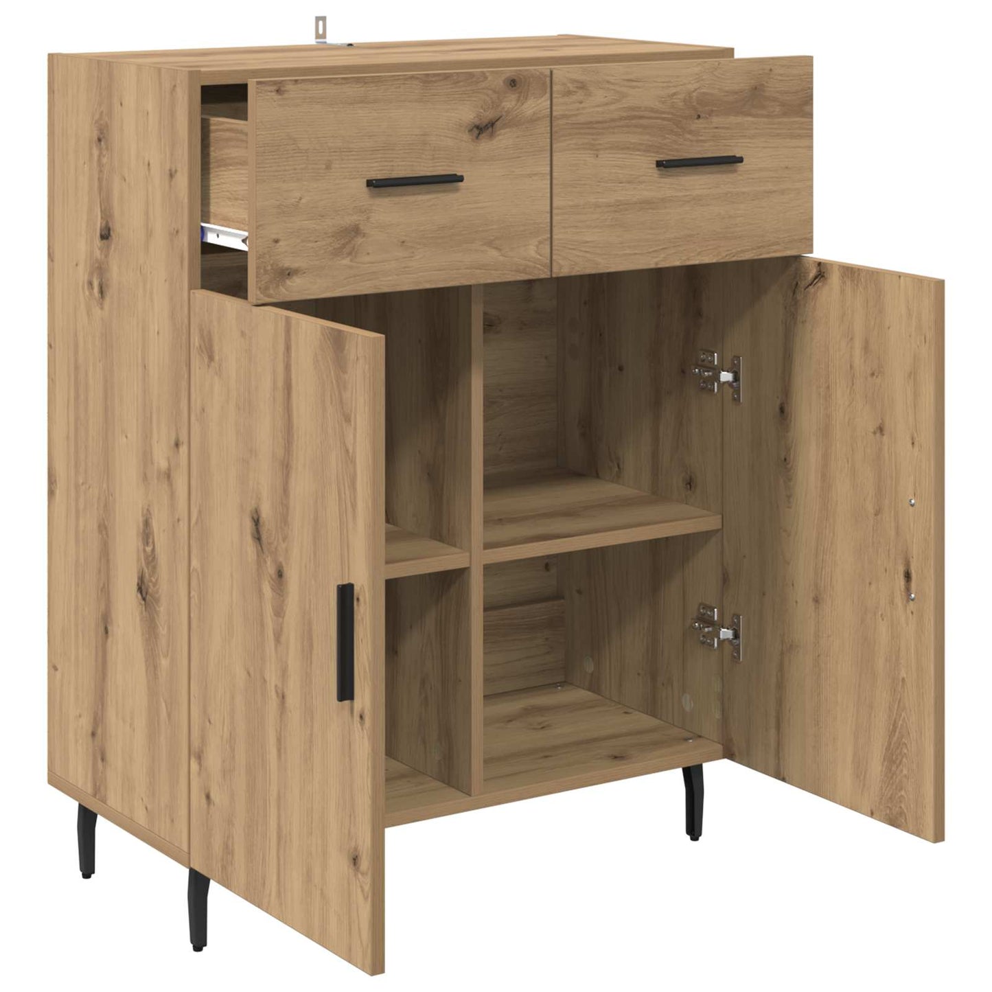 vidaXL Πλαϊνό γραφείο με συρτάρι Artisan Oak 69,5 x 34 x 90 εκ.