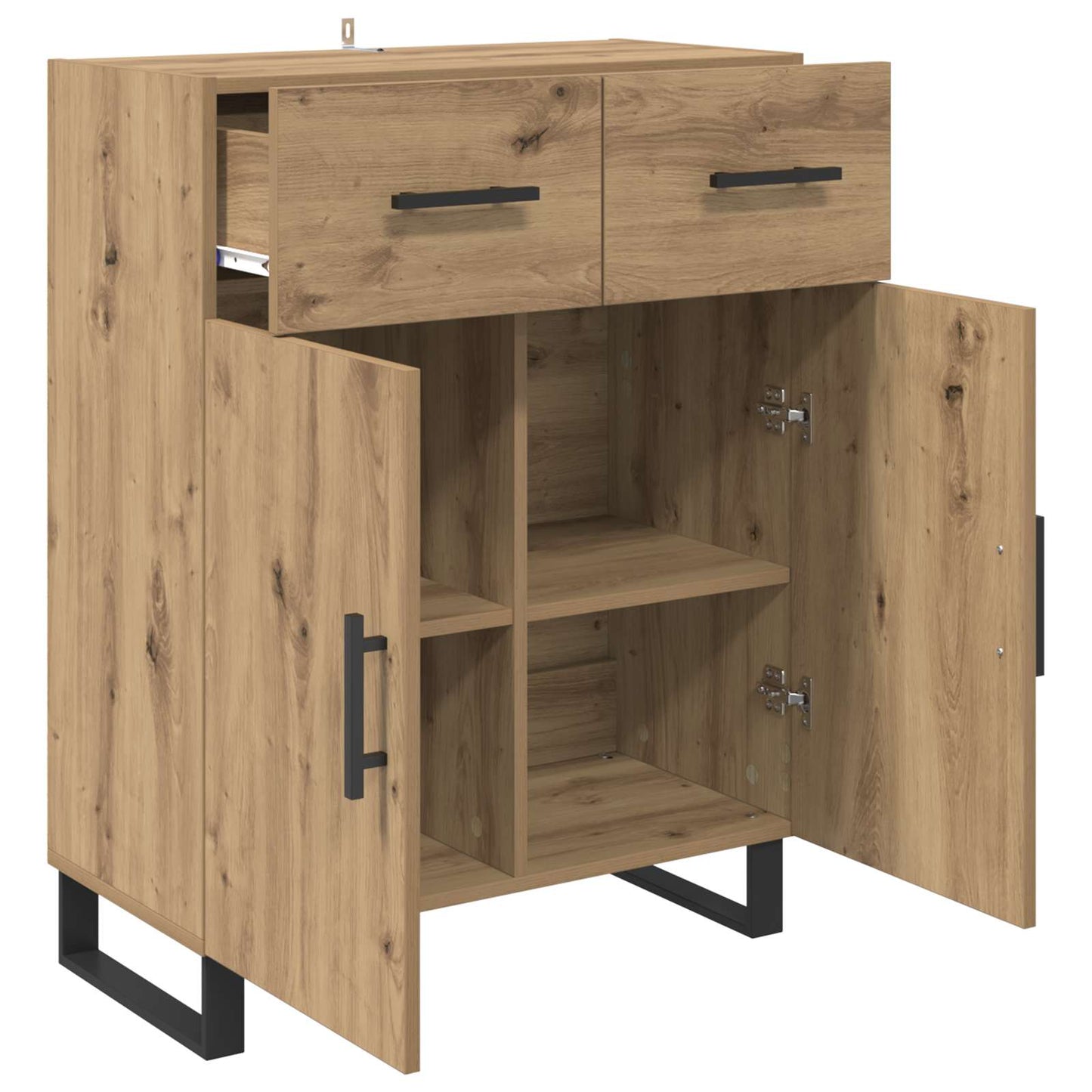 vidaXL Πλαϊνό γραφείο με συρτάρι Artisan Oak 69,5 x 34 x 90 εκ.