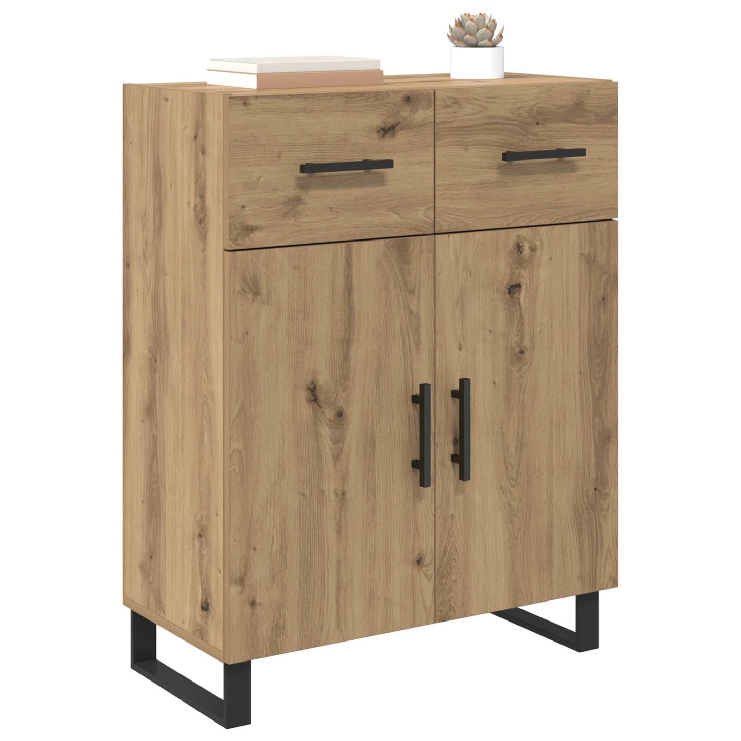 vidaXL Πλαϊνό γραφείο με συρτάρι Artisan Oak 69,5 x 34 x 90 εκ.