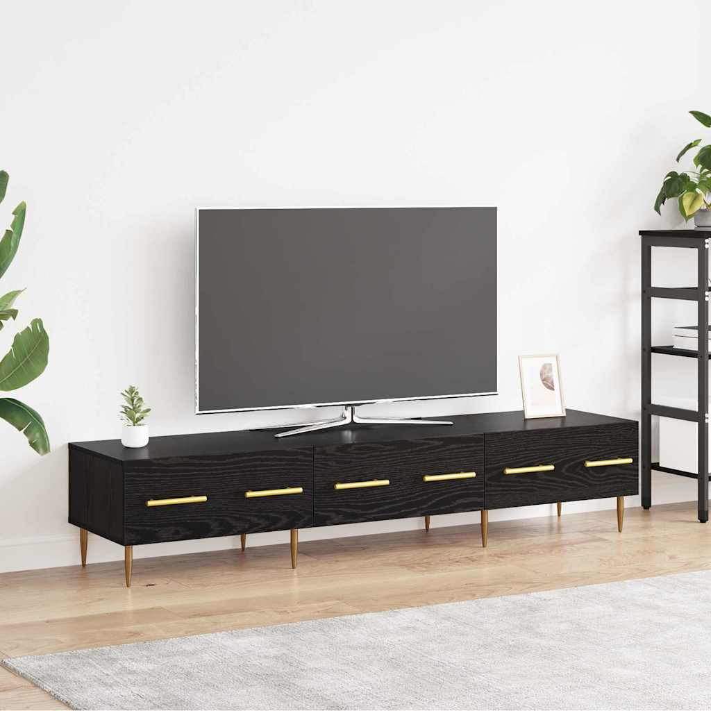 vidaXL Ντουλάπι TV Μαύρη Οξυά 150 x 36 x 30 εκ Επεξεργασμένο ξύλο