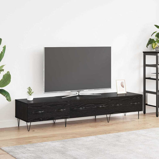 vidaXL Ντουλάπι TV Μαύρη δρυς 150 x 36 x 30 εκ Επεξεργασμένο ξύλο
