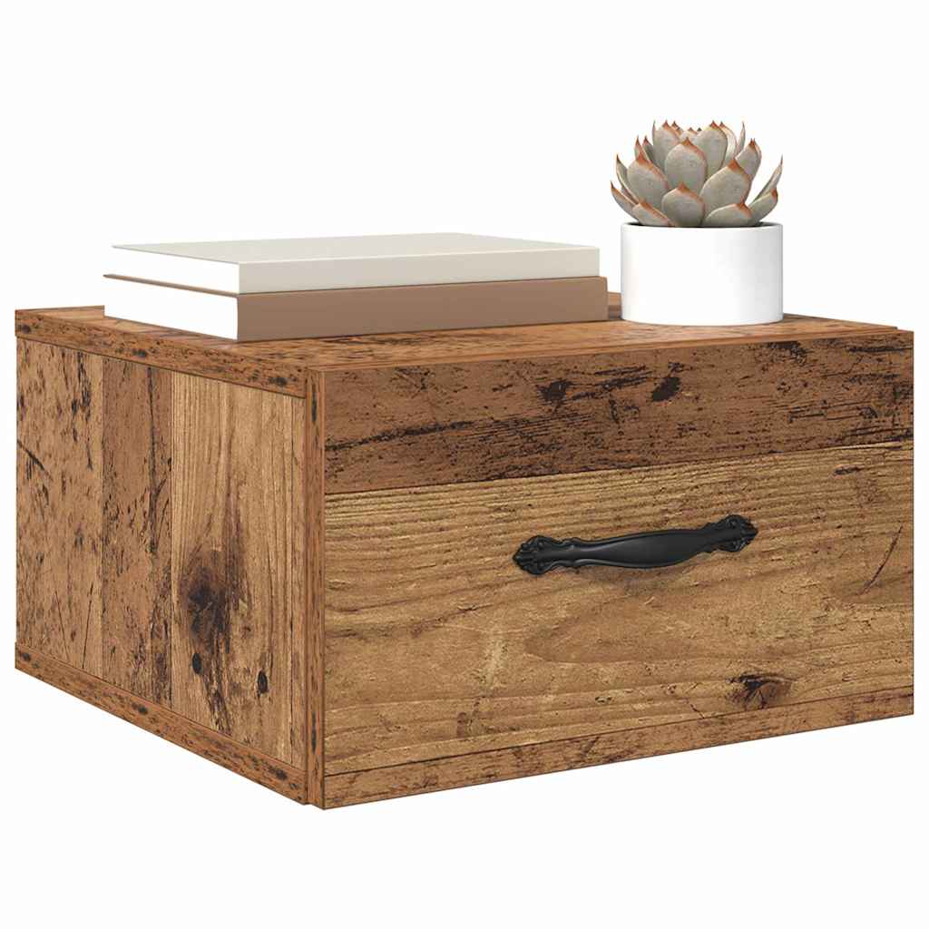 vidaXL Κομοδίνο 2 pcs Παλαιό ξύλο 35 x 35 x 20 εκ Επεξεργασμένο ξύλο