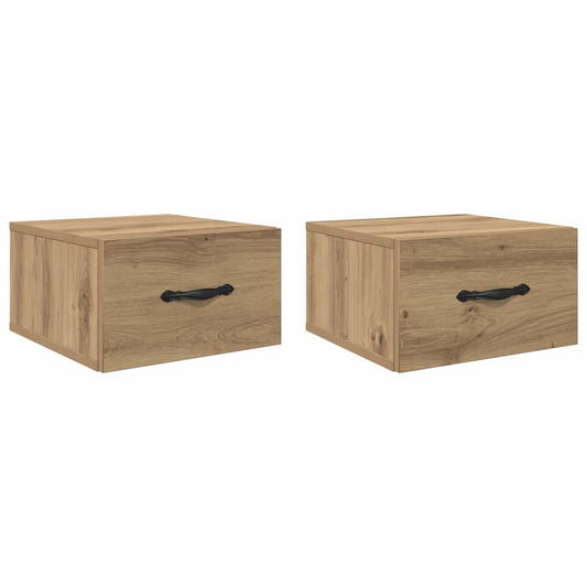 vidaXL Κομοδίνο 2 pcs artisan δρυς 35 x 35 x 20 εκ Επεξεργασμένο ξύλο