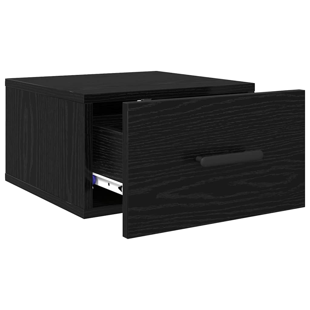 vidaXL Κομοδίνο 35 x 35 x 20 εκ Επεξεργασμένο Ξύλο Μαύρη Οξυά