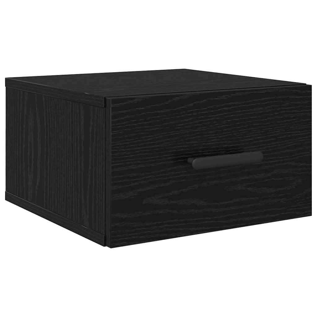 vidaXL Κομοδίνο 2 τμχ. 35 x 35 x 20 εκ Επεξεργασμένο Ξύλο Μαύρη Οξυά