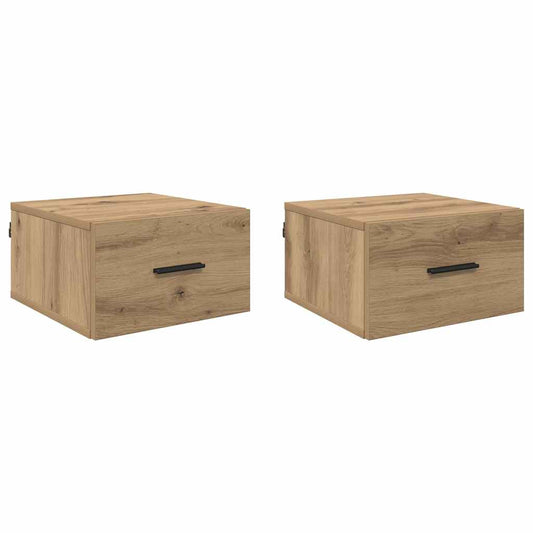 vidaXL Κομοδίνο 2 pcs artisan δρυς 35 x 35 x 20 εκ Επεξεργασμένο ξύλο