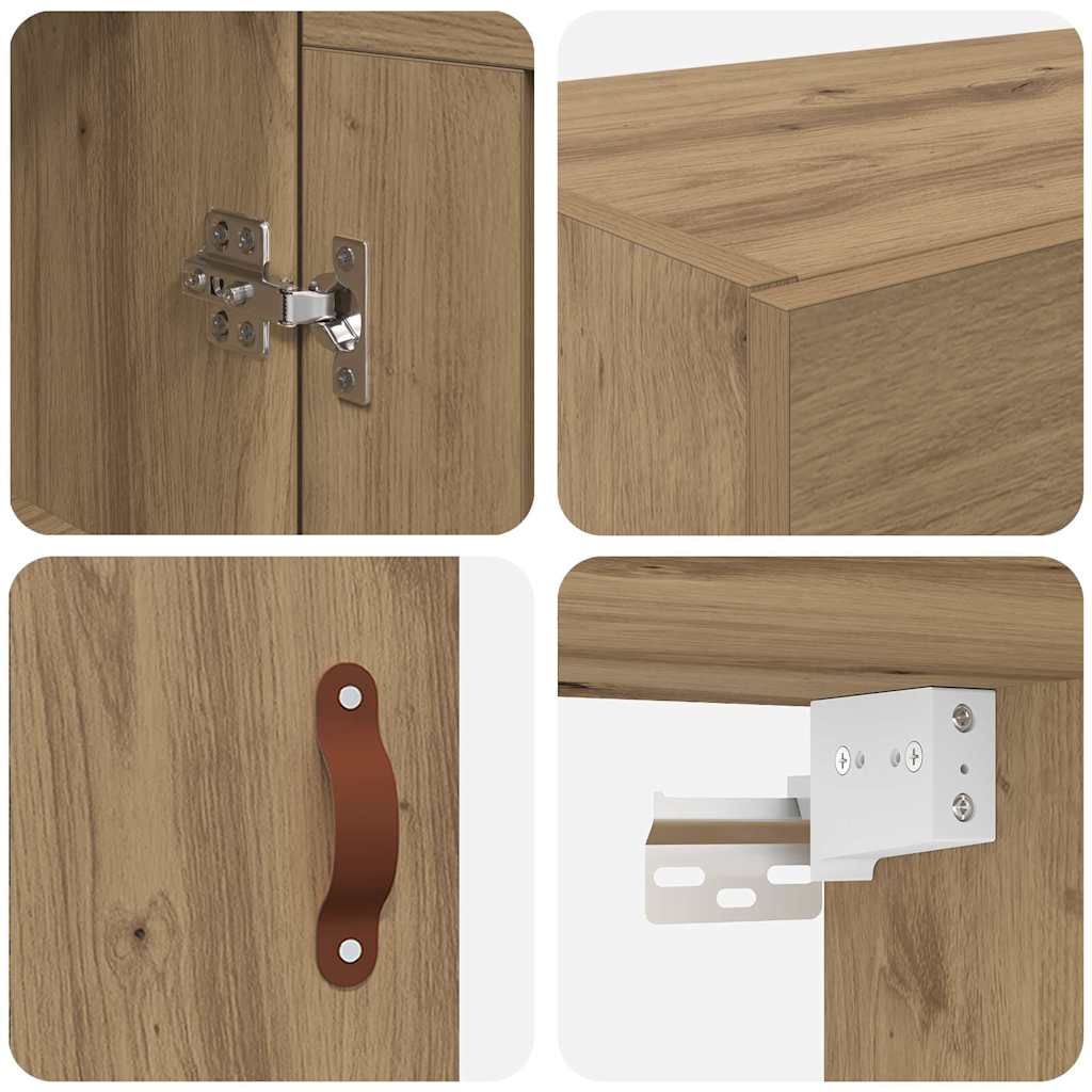 vidaXL Επιτοίχιο ντουλάπι Artisan Oak 69,5 x 34 x 90 εκ.