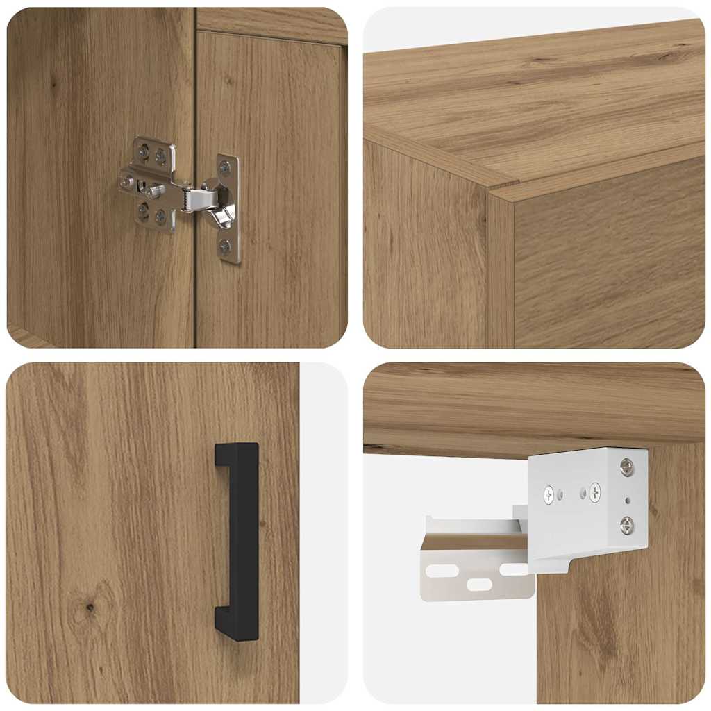 vidaXL Επιτοίχιο ντουλάπι Artisan Oak 69,5 x 34 x 90 εκ.