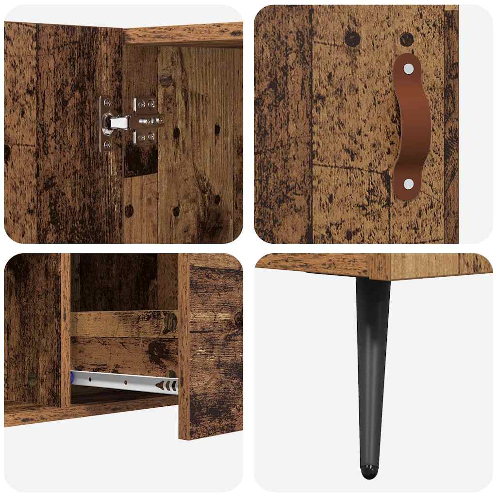 vidaXL Πλαϊνό γραφείο Παλιό Ξύλο 100 x 36 x 60 εκ. Επεξεργασμένο ξύλο