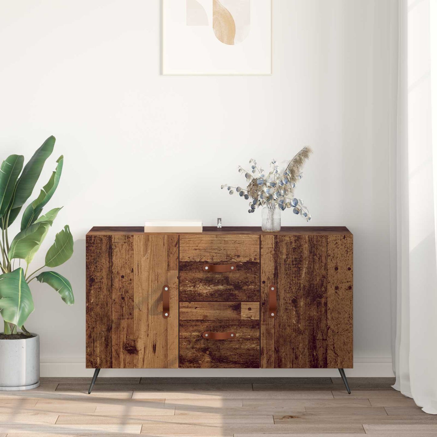 vidaXL Πλαϊνό γραφείο Παλιό Ξύλο 100 x 36 x 60 εκ. Επεξεργασμένο ξύλο