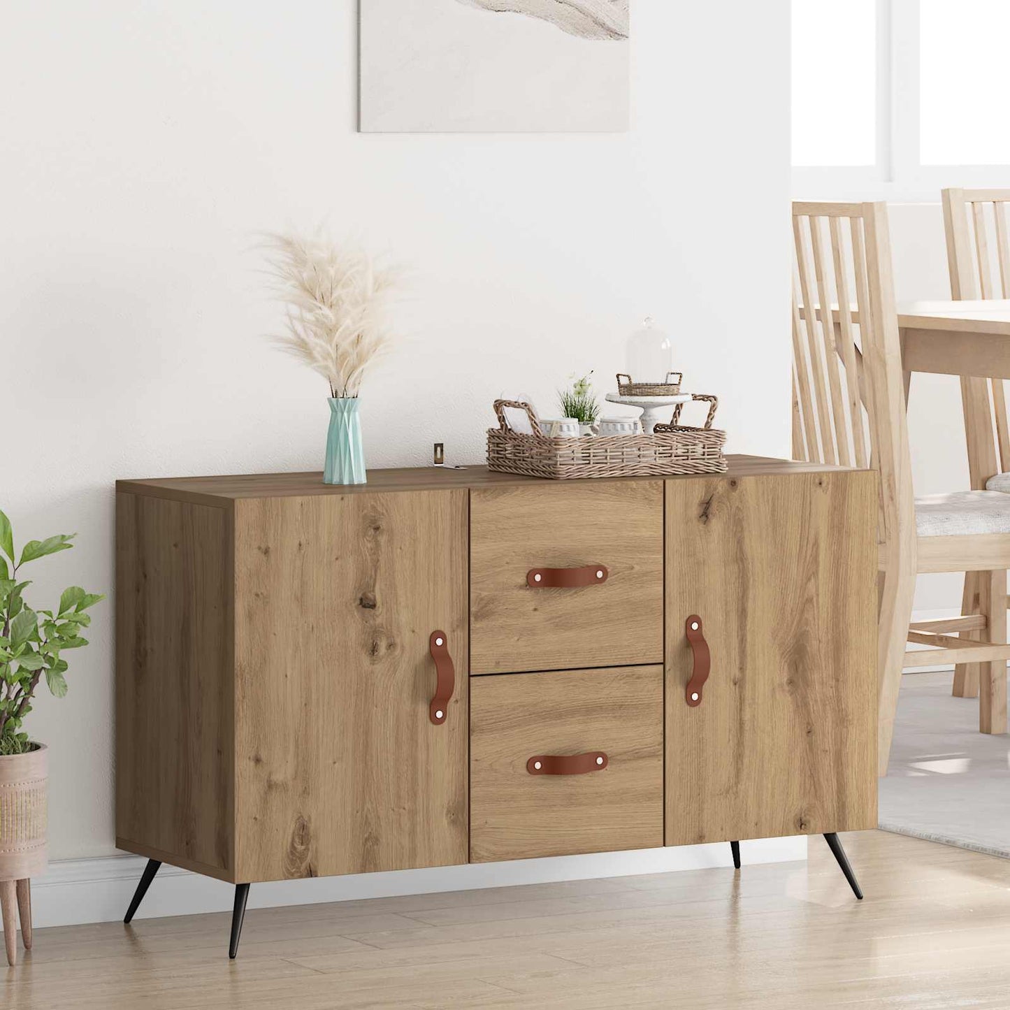 vidaXL Πλαϊνό γραφείο Artisan Oak 100 x 36 x 60 εκ. Επεξεργασμένο ξύλο