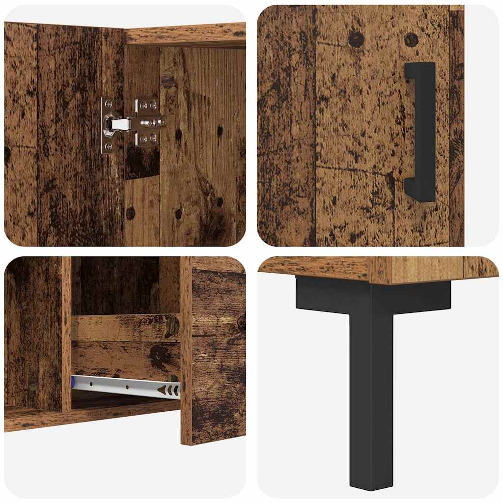 vidaXL Πλαϊνό γραφείο Παλιό Ξύλο 100 x 36 x 60 εκ. Επεξεργασμένο ξύλο