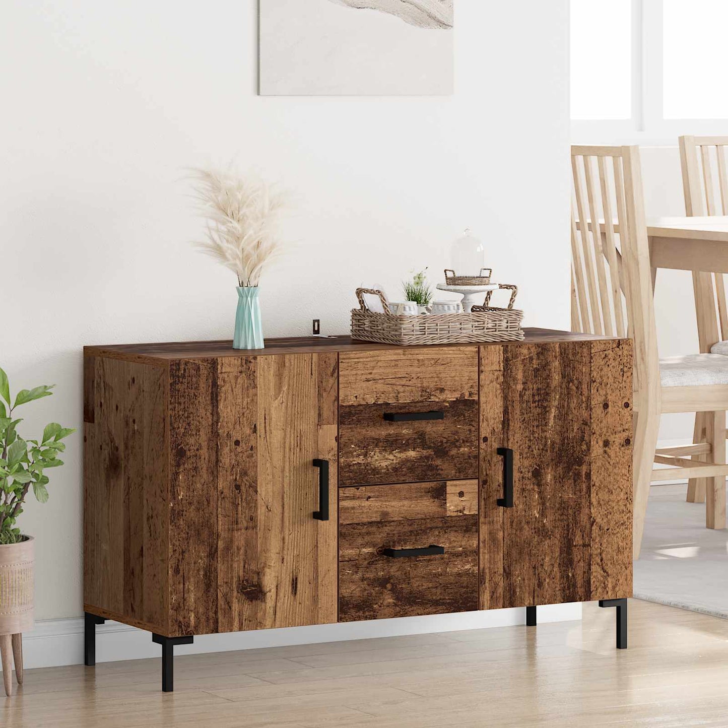vidaXL Πλαϊνό γραφείο Παλιό Ξύλο 100 x 36 x 60 εκ. Επεξεργασμένο ξύλο