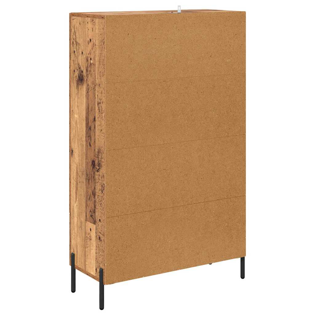 vidaXL Highboard με συρτάρι Corona Παλιό Ξύλο 69,5 x 31 x 115 εκ.