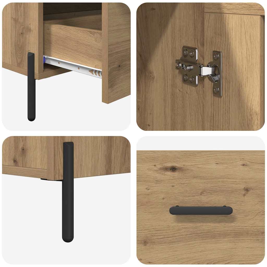 vidaXL Highboard με συρτάρι Corona Artisan Oak 69,5 x 31 x 115 εκ.