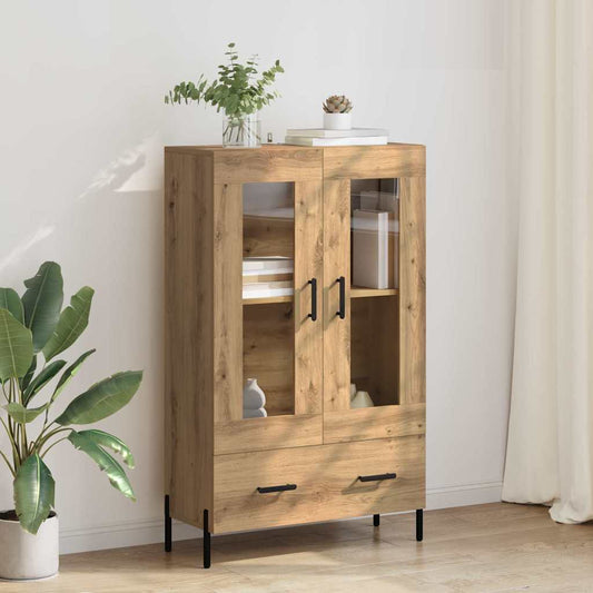vidaXL Highboard με συρτάρι Corona Artisan Oak 69,5 x 31 x 115 εκ.