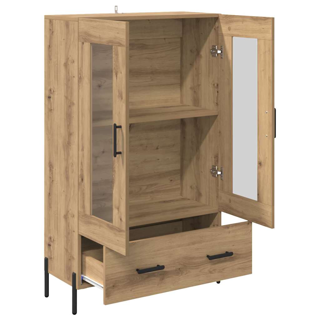 vidaXL Highboard με συρτάρι Corona Artisan Oak 69,5 x 31 x 115 εκ.