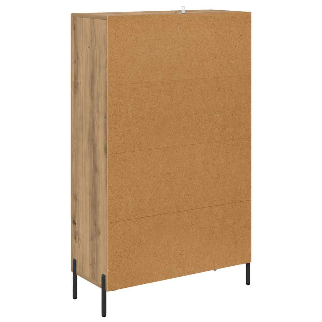 vidaXL Highboard με συρτάρι Corona Artisan Oak 69,5 x 31 x 115 εκ.