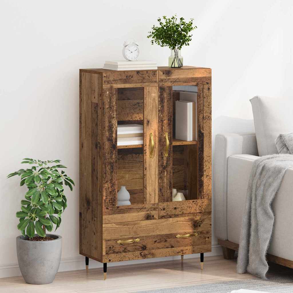 vidaXL Highboard Παλιό Ξύλο 69,5 x 31 x 115 εκ. Επεξεργασμένο ξύλο