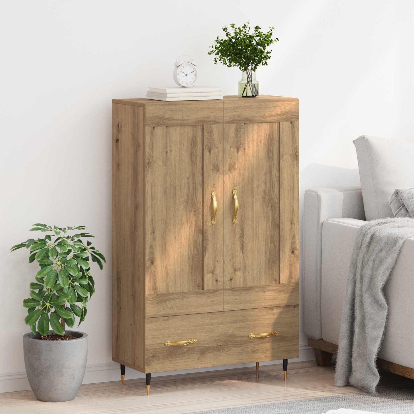 vidaXL Highboard Artisan Oak 69,5 x 31 x 115 εκ. Επεξεργασμένο ξύλο