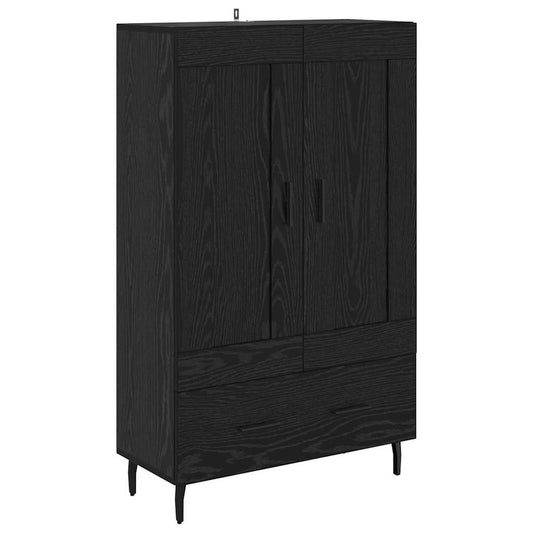 vidaXL Highboard Μαύρη Οξυά 69,5 x 31 x 115 εκ. Επεξεργασμένο ξύλο